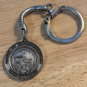 Vintage Metal HOUSE OF REPRESENTATIVES Key Chain Key Ring